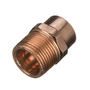 End Feed Straight Male Iron Connector 15mm x 1/4
