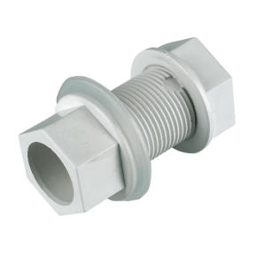 FloPlast OS14 PVCU Straight Tank Connector 21.5mm White 